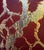 Vintage MCM Crimson Red Glass Platter Gold Leaf Crackle Tray For Sale - Image 4 of 4