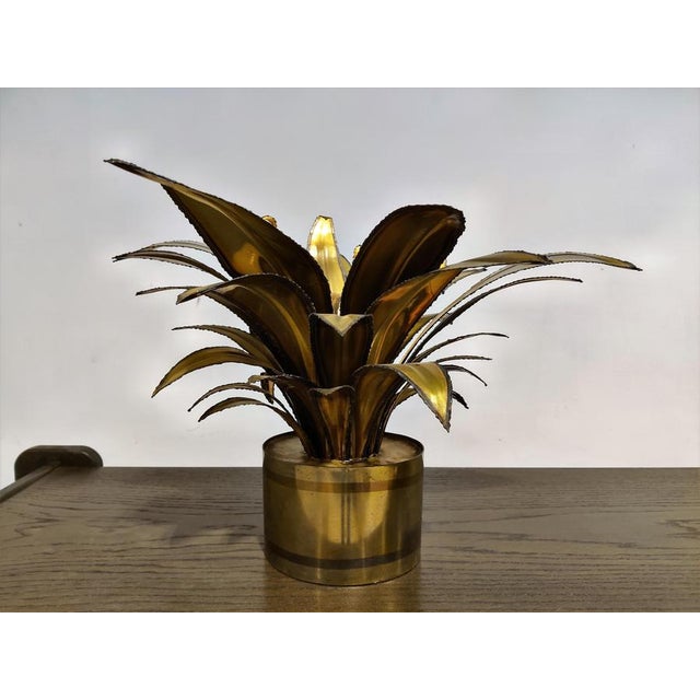 Hollywood Regency Flower Table Lamp from Maison Jansen, 1970s For Sale - Image 3 of 12