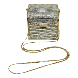 Vintage Judith Leiber Top Flap Crystal Handbag Minaudiere