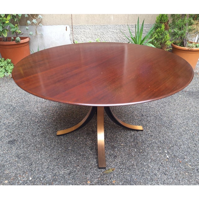 Model T69 Dining Table in Brass-Plated Iron by Eugenio Gerli and Osvaldo Borsani for Tecno, 1970s For Sale - Image 13 of 13