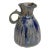 Vintage 1972 Blue Drip Glazed Ceramic Extra Large Jug/Pitcher Signed and Dated by Artist For Sale
