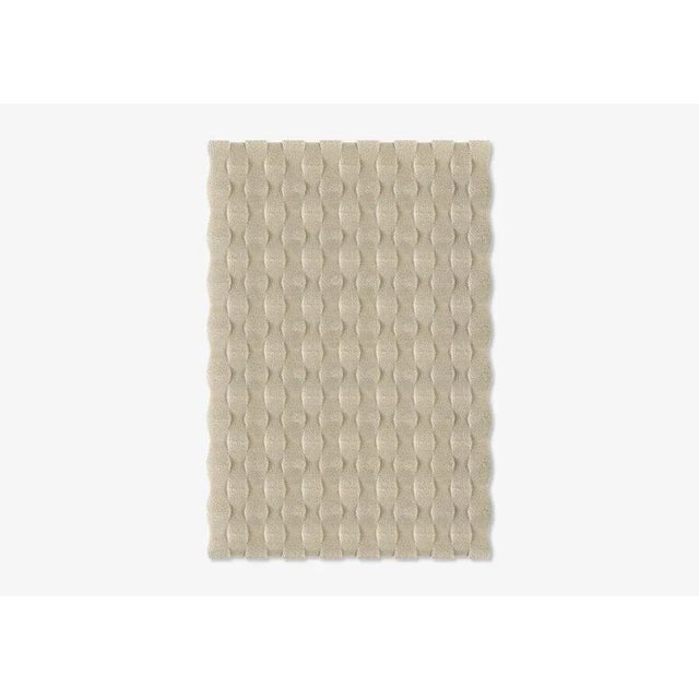 Contemporary Taupe Rectangle Textured Rug from Marqqa For Sale - Image 3 of 3