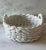 Mediterranean Vintage Italian White Woven Ceramic Basket For Sale - Image 3 of 11