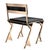 Art Deco "Ispirazione" Chair With Bronze and Stainless Steel Details For Sale - Image 3 of 6