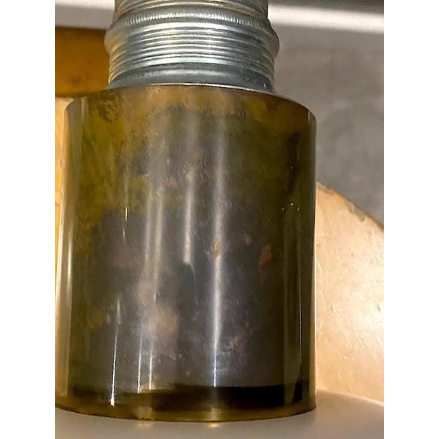 1950s Stilnovo Cased Glass and Brass Table Lamp For Sale - Image 11 of 13