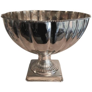 Stunning Silver Plate Pedestal Bowl Punch Bowl For Sale