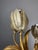 Mid-Century Hollywood Regency Italian Gilt Tole Four-Light Tulip Table Lamp on Turned Wood Base, 1960s For Sale - Image 15 of 17