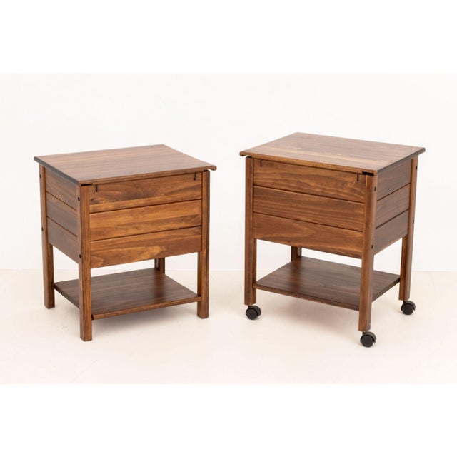 Modern Teak Lift-Top Liquor Chests, Pair For Sale - Image 12 of 12