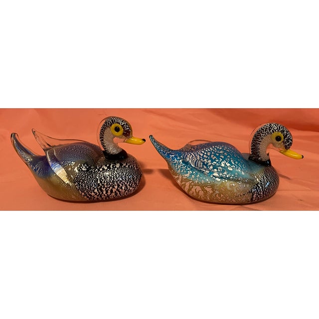 Mid 20th Century Mid-Century Murano Glass Ducks by Gino Mazzuccato - Uv Uranium & Cadmium Glow - Pair For Sale - Image 5 of 18
