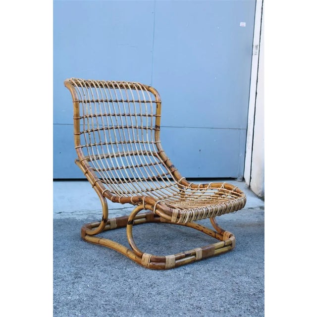 Italian Bamboo BP9 Armchair by Tito Agnoli, 1950s For Sale - Image 9 of 9
