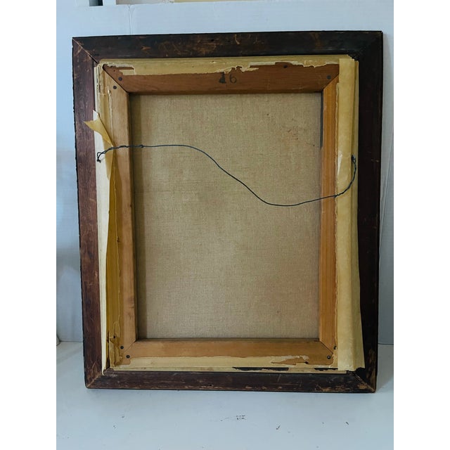 Antique Oil on Canvas Painting Symbolism Dali Style For Sale In Miami - Image 6 of 8