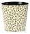Matthew Izzo Home Wastebasket - Cheetah Handpainted Oval Metal Wastebasket For Sale