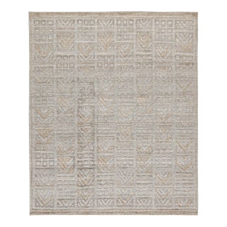 Rug & Kilim’s Scandinavian Rug Indoor/Outdoor Rug With Gray Geometric Pattern - 8'x10' For Sale