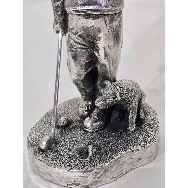 English Silver Golfer Sculpture, 1997 For Sale - Image 11 of 18