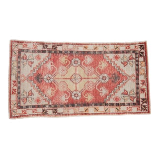Vintage Distressed Oushak Rug - 2'8" x 4'8" For Sale