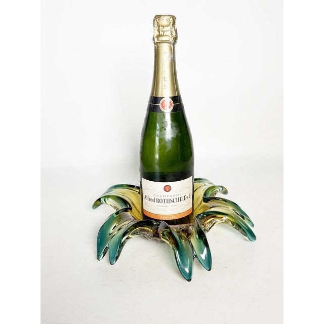 Large Italian Green Art Glass Ashtray, 1960s For Sale - Image 3 of 11