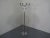 Very large, chrome-plated coat rack with umbrella stand and 13 hooks. Weight