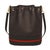 Gucci Black Leather and Canvas Micro Guccissima Drawstring Sherry Line Bag, 1980. First introduced in the early 1950s by...
