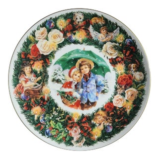 Royal Doulton Porcelain Victorian 8.5" Christmas Plate For Sale