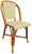 Beautiful vintage French bistro chair featuring a warm honey-toned bent bamboo frame with classic green and cream woven...