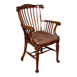 1890s Antique Victorian Cleric's Armchair For Sale