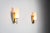 Vintage Wall Lamps with Brass Shields and Glass Shades, 1960s, Set of 2 For Sale - Image 4 of 13