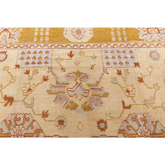 1920s Turkish Oushak Rug  Timeless Elegance and Artisan Craftsmanship For Sale - Image 10 of 10