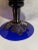 Vintage Morocan Cobalt Blue Glass Pedestal Compote For Sale - Image 11 of 13
