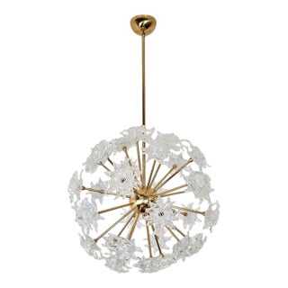 Murano Glass Flower Sputnik Chandelier For Sale