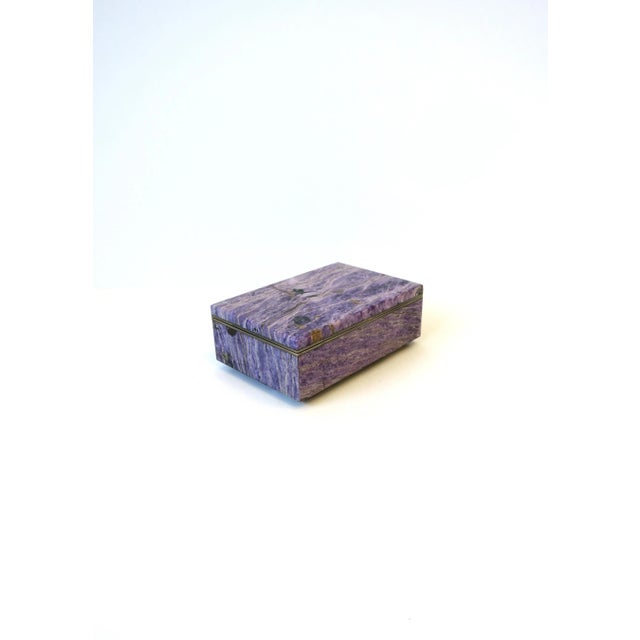 Jewelry Box Purple Charoite For Sale - Image 4 of 12