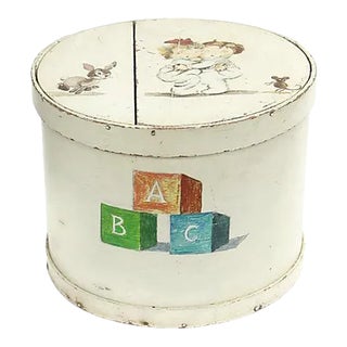 1930s Hand-Painted Child's Keepsake Box For Sale