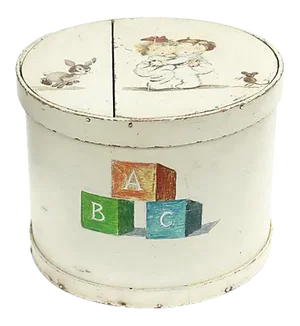 1930s Hand-Painted Child's Keepsake Box