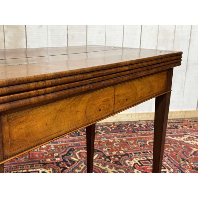 Brown 19th Century Games Table in Mahogany and Walnut For Sale - Image 8 of 18