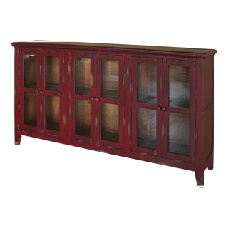 Bayshore 6 Door Sideboard - Red For Sale
