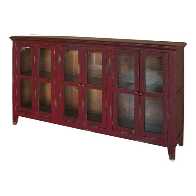 Bayshore 6 Door Sideboard - Red For Sale