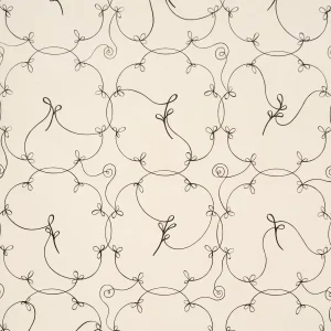 SAMPLE - Schumacher X Backdrop Broderie Wallpaper In Black & Ivory