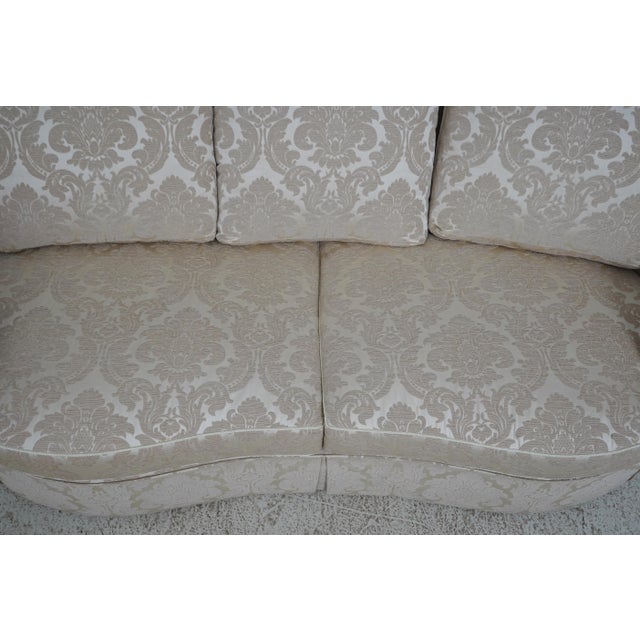 Bernhardt Upholstered Pillowback Crescent Sofa For Sale - Image 11 of 12