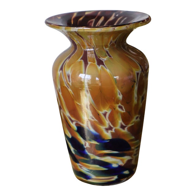 Joel O’Dorisio for Lost Angel Signed Handblown Studio Art Glass Vase For Sale