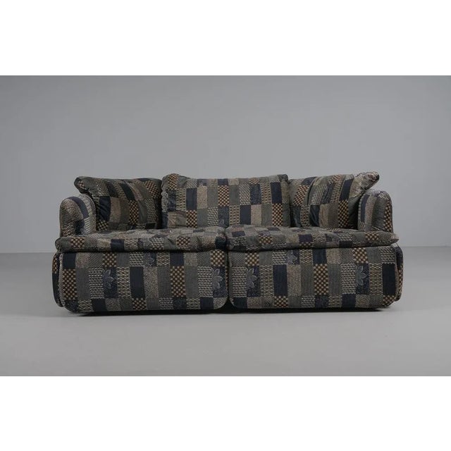 Textile Sofa by Alberto Rosselli for Saporiti Italia, 1960s For Sale - Image 7 of 7