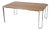 Bauhaus Dining Table, attributed to R. Slezák, Chrome, Polished Oak, Czech, 1930s For Sale