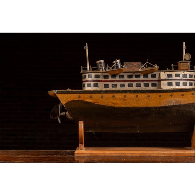 Antique Clockwork Pond Boat For Sale - Image 4 of 12