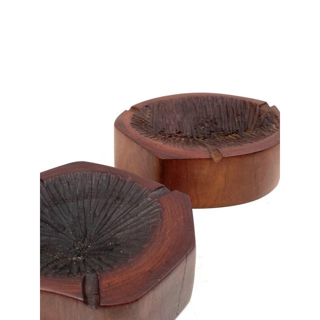 Modern Wood Ashtrays, France, 1970s, Set of 2 For Sale - Image 4 of 18