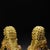 Pair of Gilt Cloisonne Enameled Guardian Lions – 7.5" Foo Dogs With Floral Motifs For Sale - Image 4 of 9