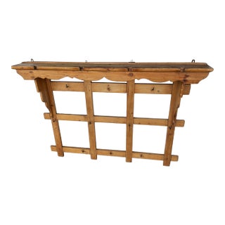Antique Pine Coat/Hat/Pot Rack For Sale