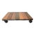 VTG Industrial Factory Cart Coffee Table, Wood Top and Metal Casters For Sale