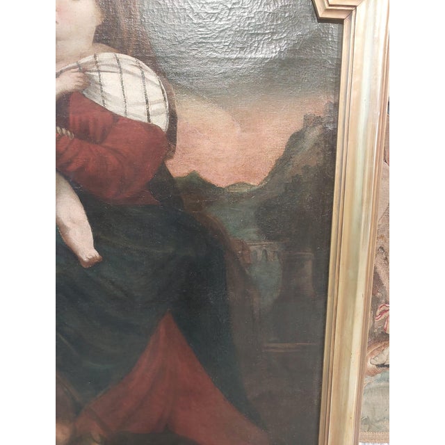 Italian School Artist, Madonna and Child with the Infant Saint John, 1690s, Oil Painting on Canvas, Framed For Sale - Image 14 of 15