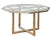 A fine center or dining table from Italy in the Hollywood Regency or Modern style, featuring an octagonal glass top over...