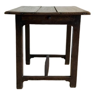 Late 17th/18th c. English Oak Side Table with Drawer For Sale