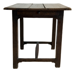 Late 17th/18th c. English Oak Side Table with Drawer