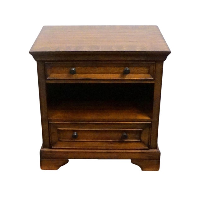 Contemporary Aspenhome White Oak Contemporary Modern Spanish Revival 28" Two Drawer Nightstand 149-450 For Sale - Image 3 of 13